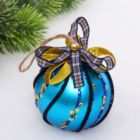 Шар пластик 08см "Волшебное сияние" цв.сапфир арт.201-3246