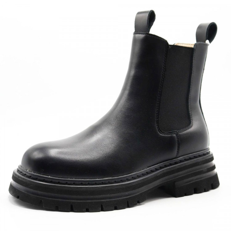 Ботинки для девочки (Stylele) черные верх-искусственная кожа подкладка-байка размерный ряд 36-41 арт.lzl-C80-1