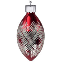 Украшение на ёлку стекло (форма Капля) 06см "Гранатовые сады" арт.93181