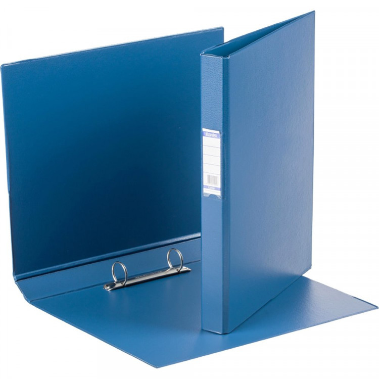 Папка на 2-х кольцах А4 35мм D-25мм картон-ПВХ синия BANTEX 1300-01