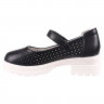 Туфли для девочки (TOM.MIKI) черные верх-искусственная кожа подкладка-натуральная кожа размерный ряд 33-38 арт.T-10689-D