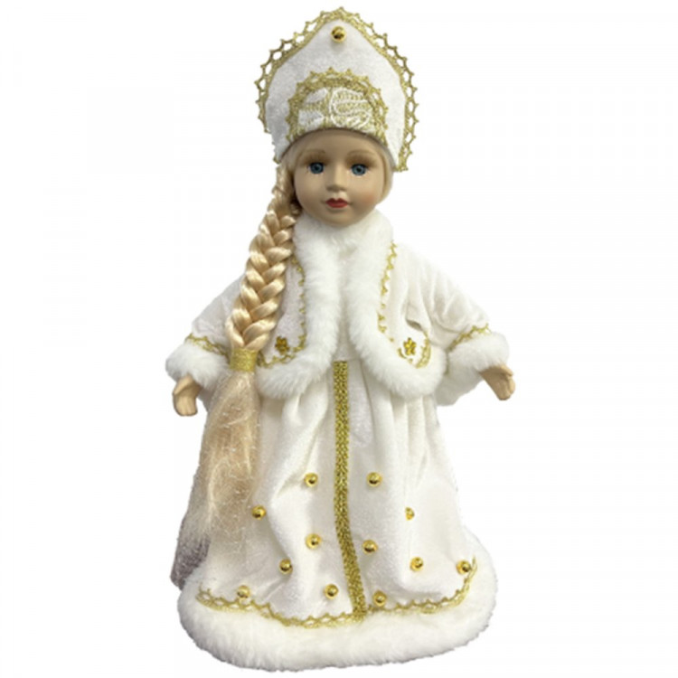 Игрушка декор. "Снегурочка" 32см в белой шубке арт.95183