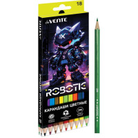 Карандаши цветные (deVENTE) Robotic 18 цветов 2М 2,8 мм шестигранные арт.5023539