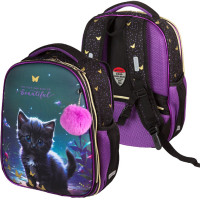 Ранец для девочек школьный (deVENTE) Choice Lite. Beautiful Cat + брелок 38x29x17см арт.7033524