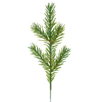 Украшение декоративное "Ветка. Хвоя пластик" 26см цв.зеленый арт.608598