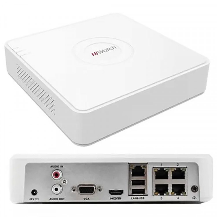 Видеорегистратор NVR (сетевой) HIWATCH DS-N204P(C)