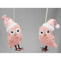 Украшение декор.подвесное текстиль "Сова" 10см цв.асс. арт.DL-DRL04596