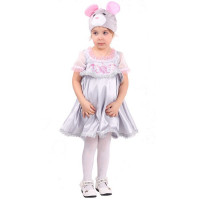 Костюм для девочки Мышка Иришка (платье,шапка) р.26/104-32/128 арт.1064 к-20