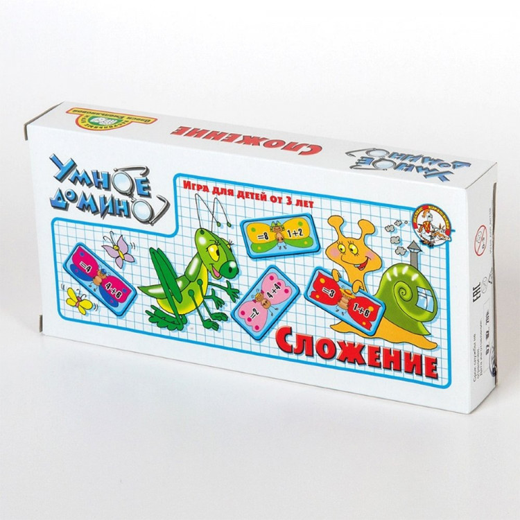 Игра настольная Домино детское Умное Сложение (ДК) арт 00652