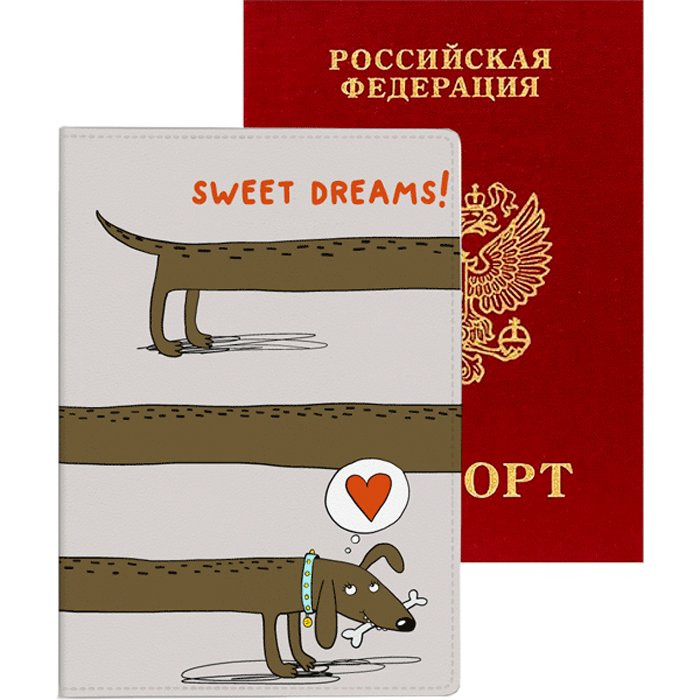 Обложка для паспорта кожзам "Sweet Dreams!" deVENTE арт.1030106