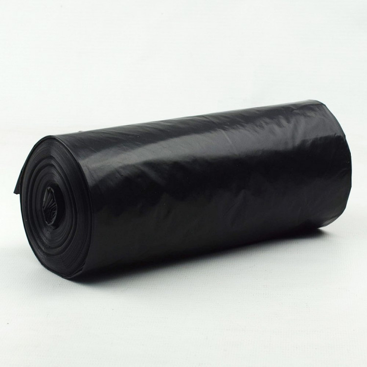 Пакеты для мусора 240л 10штук в рулоне ПВД черные 35 микрон