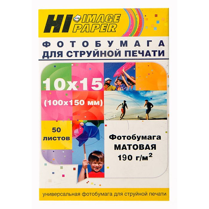 Фотобумага Hi-image paper 10*15 50л. 190 г/м2 2 ст. матов.