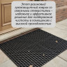 юКоврик резиновый грязезащ. со сквозн.отверстиями (1000х1000 мм) толщ.16мм.