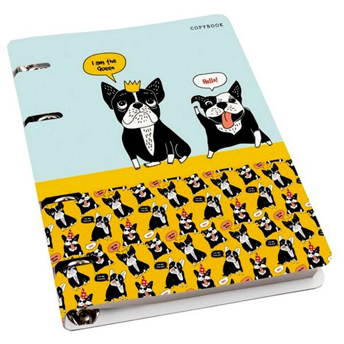 Тетрадь на кольцах А5 кл 120 листов (Канц-Эксмо) Бульдог стайл арт ПБЛ1204777