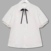 Блузка для девочки (Делорас) короткий рукав цвет белый арт.C64117S