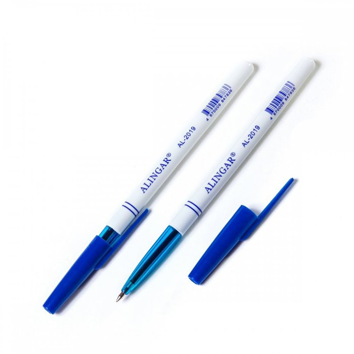 Ручка шариковая непрозрачный корпус (Alingar) синяя 1,0мм арт.AL2019 (Ст.50)