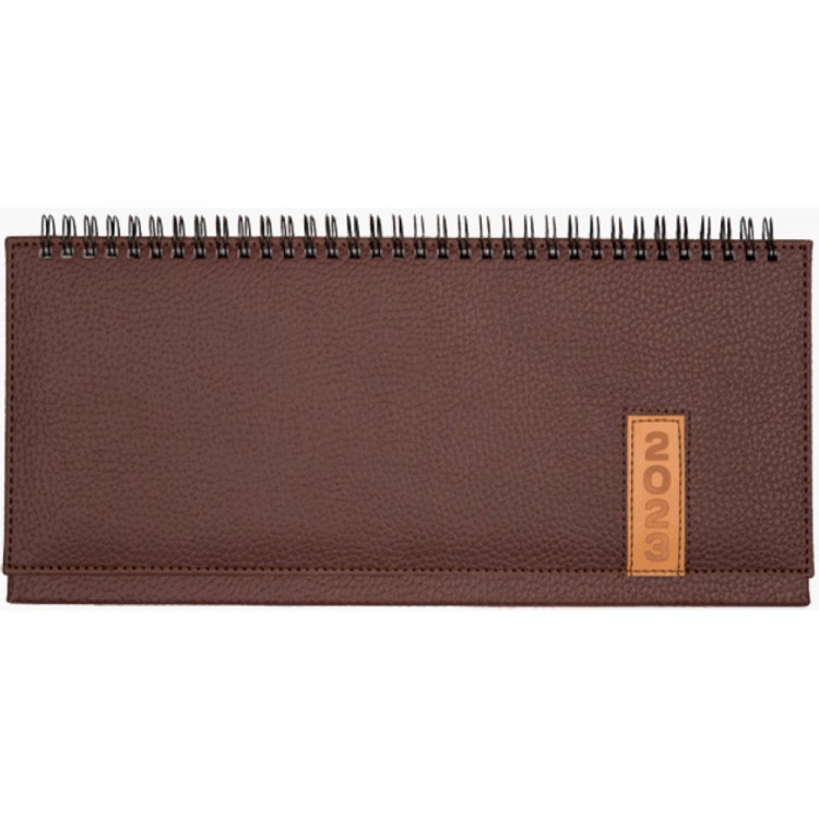 юПланинг 2023 к/з deVENTE "Vertical" коричневый, 64л, евроспираль арт.2039302