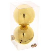 Набор шаров 10см 02шт/наб. "Глянец" цв.золото арт.201-0706