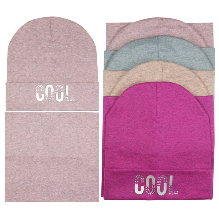 Комплект демисезонный для девочки (Полярик) арт.FT-43-61 размер 54-56 (шапка+снуд) цвет в ассортименте