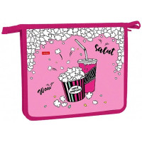 Папка школьная для тетрадей А5 на липучке 2 отделения (Hatber) Попкорн арт. AMc_21020