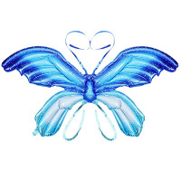Крылья бабочки надувные с завязками цв.сине-голубой арт.2001-9465