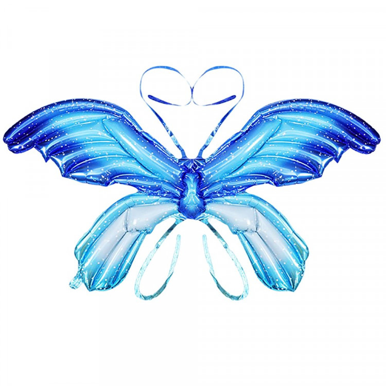 Крылья бабочки надувные с завязками цв.сине-голубой арт.2001-9465