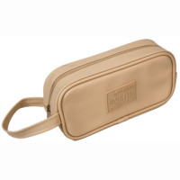 Пенал-косметичка 1 отделение кожзам (deVente) Modern Concept Soft внутренние карманы бежевый 210x105x55мм арт.7025476