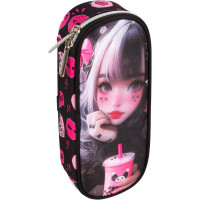 Пенал 1 отделение овальный (deVente) I Love Anime 210x80x50мм арт.7023516