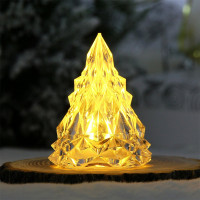 Сувенир с подсветкой LED "Ёлочка Кристальная" 08см свет.т.белый арт.700-0634