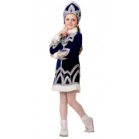 Костюм для девочки Снегурочка Забава (платье,кокошник) р.30/116-36/140 арт.1945