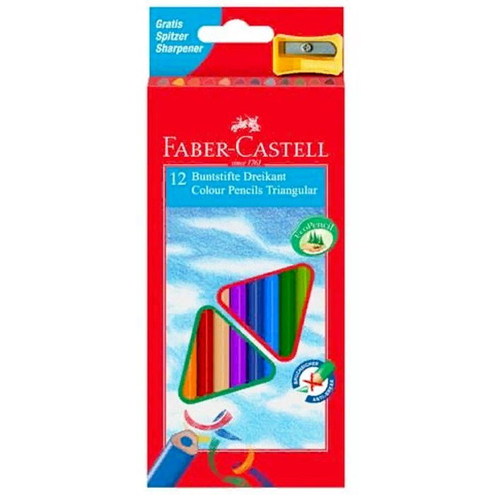 Набор карандашей цветных (Faber-Castell) Ecopen 12цветов трехгранные  арт.120523