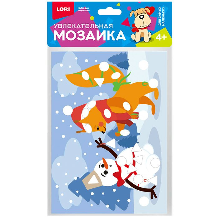 Игра Мозаика Малый набор Белочка и снеговики (LORI) арт Км-025