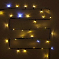 Гирлянда эл.д/улицы точечная 11м 120LED (тем.провод) цв.т.белый мерц. арт.183-102