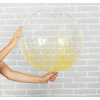 Шар воздушный "Конфетти" 46см золото арт.2831654