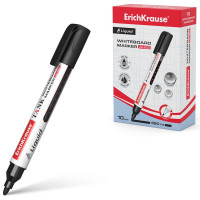 Маркер для доски ErichKrause LW-600 круглый 2мм черный (жидкие чернила) арт.48774 (Ст.10)