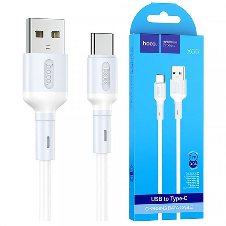 Кабель USB - USB Type-C HOCO X65,1.0м,3А цв.белый