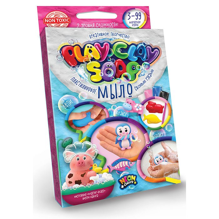 Набор для творчества Пластилиновое Мыло Play Clay Soap (Danko Toys) 4 цвета арт.234