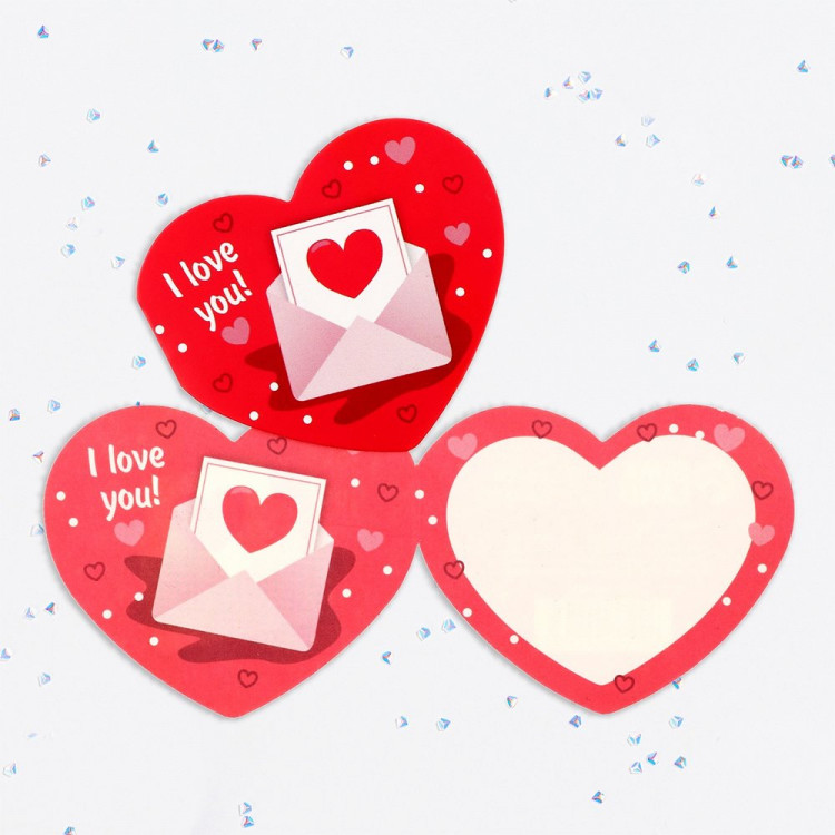 Открытка-валентинка "I love you!" двойная арт.10299213