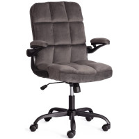 Кресло офисное Lugano флок, серый (137)