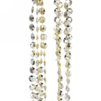 Украшение декоративное "Бусы" 200см стразы цв.шампань арт.556-270