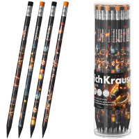 Карандаш чернографитный ErichKrause с ластиком Mine Block HB круглый корпус ассорти пластик арт.65314 (Ст.42)