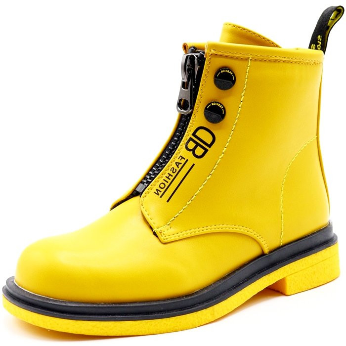 Ботинки для девочки (Paliament) желтые верх-искуственная кожа подкладка-байка артикул 	tyg-8823-2
