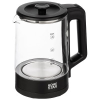 Чайник стекло 1,8л Homestar, арт. HS-1008, черный, 1500Вт