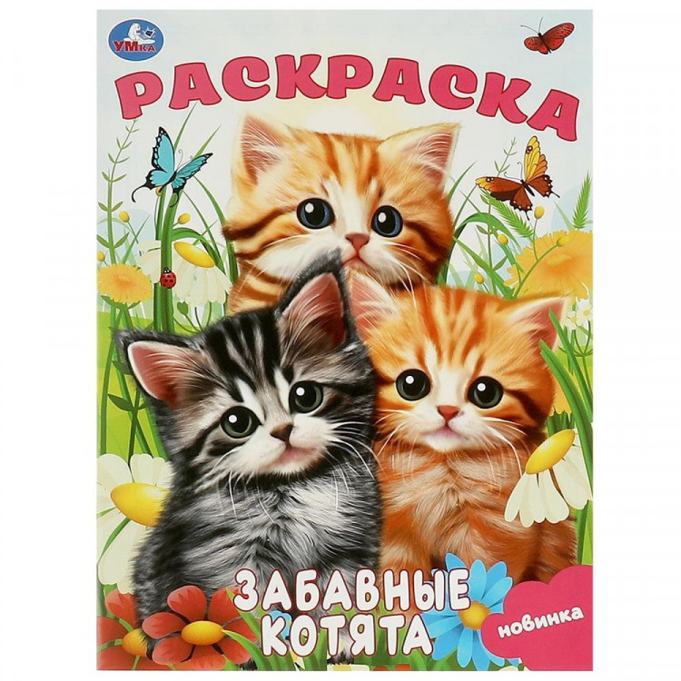 Раскраска А4 Забавные котята (Умка) арт.978-5-506-09245-2