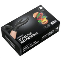 Перчатки нитриловые  черные р-р М 100 шт/уп (Ст.1/10) арт.SEMPB2