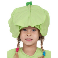 Маска-шапочка карнавальная ткань (САД_ОГОРОД) "Капуста" цв.зелёный р.52-54 арт.4136