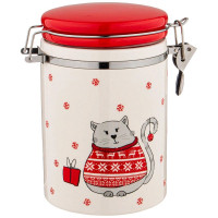 Банка д/сып.продуктов "Christmas gift" 14,1*10,2*16,2см арт.230-413