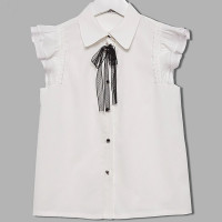 Блузка для девочки (Делорас) короткий рукав цвет белый арт.C64118S