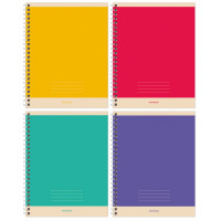 Тетрадь А5 клетка 48 листов на гребне (BG) Monocolor. Simple ассорти арт.Т5гр48 11050