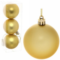 Набор шаров 06см 03шт/наб. "Матовый" золото арт.183-869